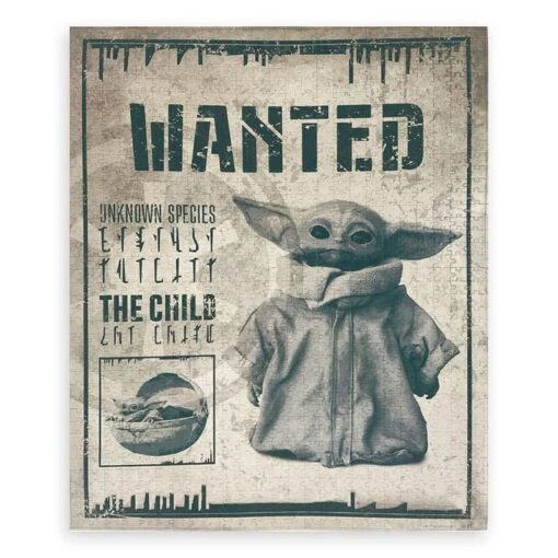 Disney Puzzle - Star Wars - The Mandalorian - The Child - Wanted Poster - Image 2