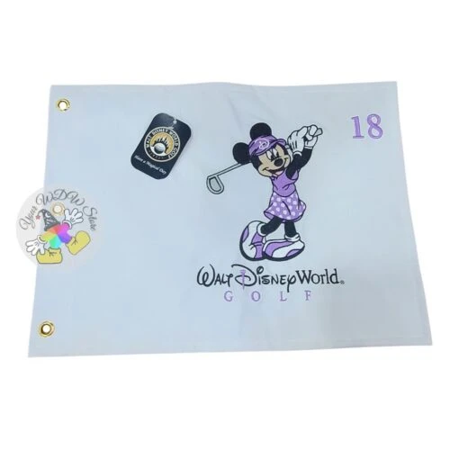 Disney Golf Pin Flag - Minnie Mouse - Walt Disney World Golf Logo - White